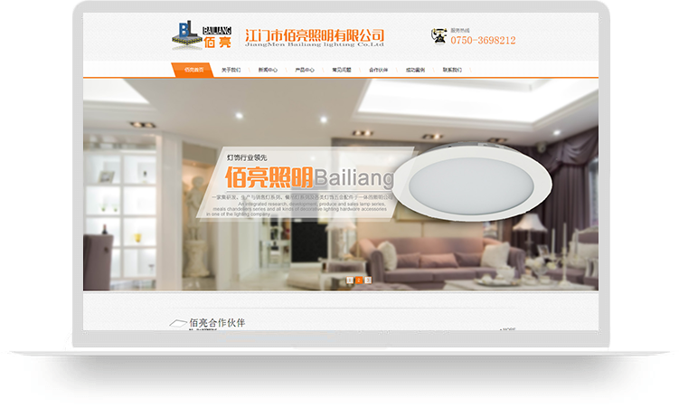 新友网络建站网站案例：佰亮照明